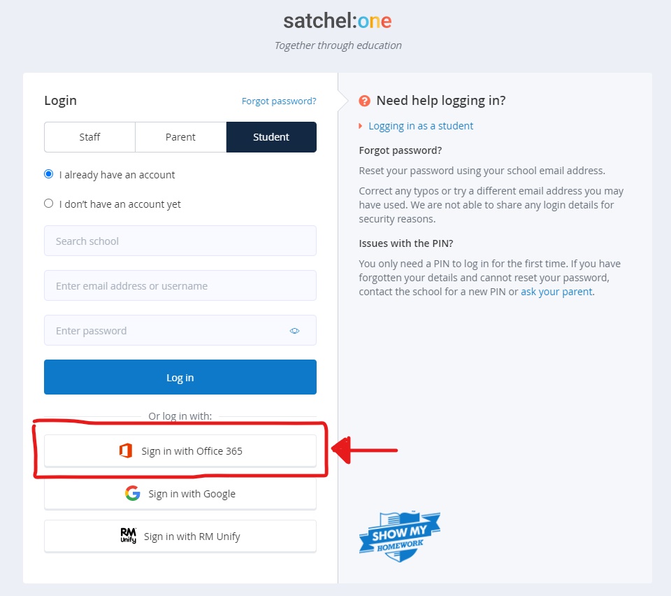 SMHW Login Page