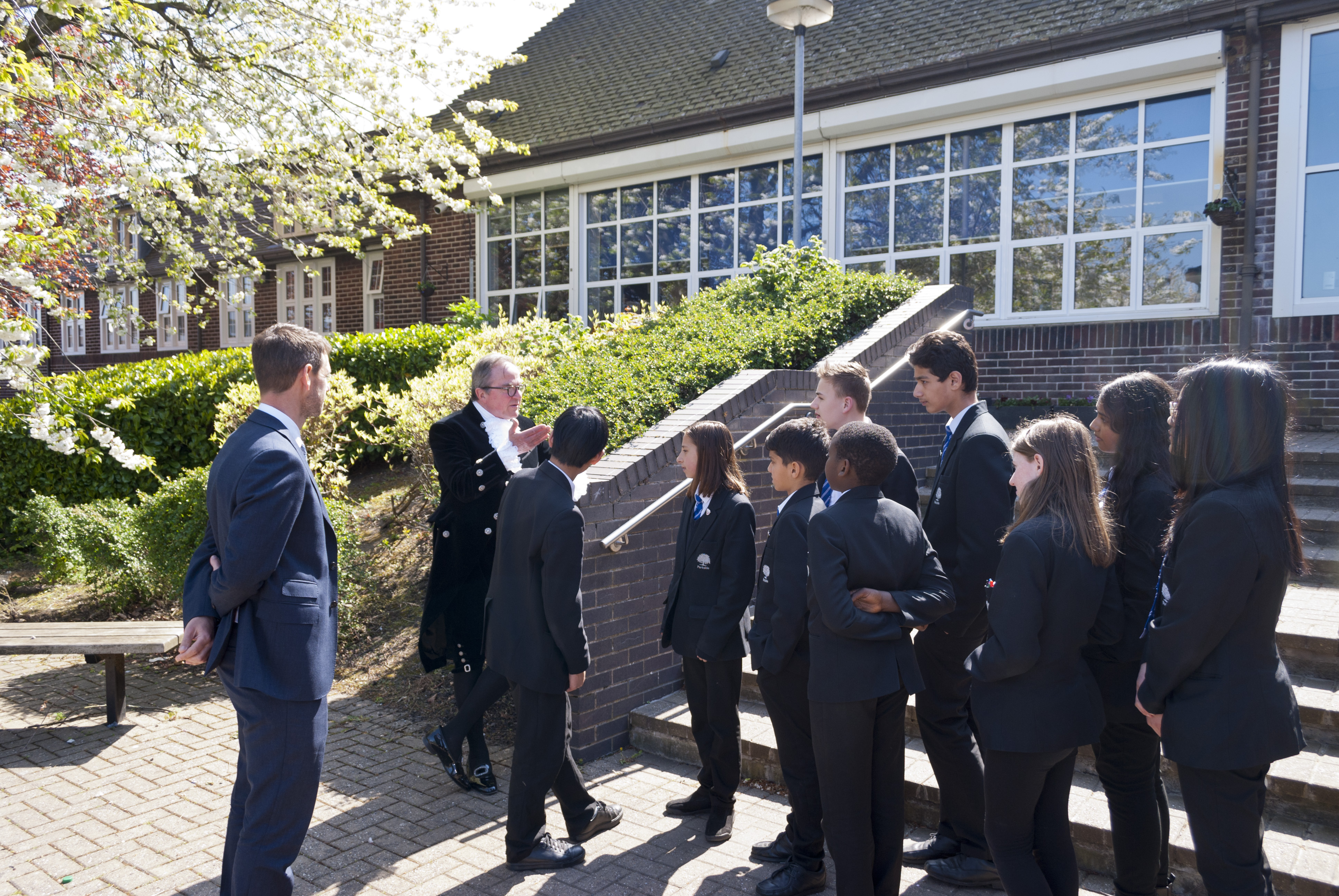 Michael chats to Parkside Parliament members